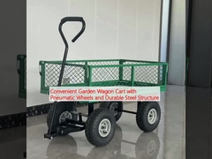 Convenient Garden Wagon Cart with Pneumatic Wheels and Durable Steel Structure