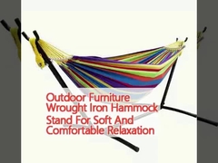 Outdoor Furniture Wrought Iron Hammock Stand For Soft And Comfortable Relaxation
