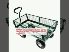 86*46*51cm Occasion Selection Garden Wagon Cart with Dumping Feature and Support