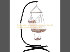 Comfortable Hammock Swing Chair in Black for Home Furniture Iron Tube Frame