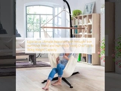 Experience Ultimate Relaxation with Wrought Iron Hammock Stand and Hammock Swing Chair Up To 180kg Weight Capacity