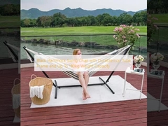 Black Hammock Swing Chair with Durable Iron Tube Frame and Up To 180kg Weight Capacity
