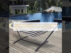 Upgrade Your Relaxation Experience with Wrought Iron Hammock Stand Package Includes Hammock Swing Chair