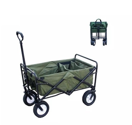Shopping And Storage Foldable Wagon Cart 260KGS Capacity Folding Beach Trolley