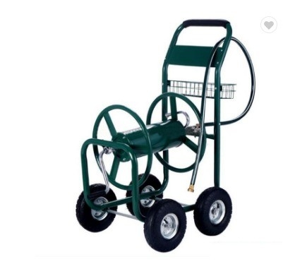 Stainless Steel Metal Garden Water Hose Reel Cart for Clean House and Watering Flowers