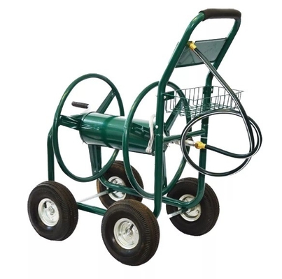 Stainless Steel Metal Garden Water Hose Reel Cart for Clean House and Watering Flowers