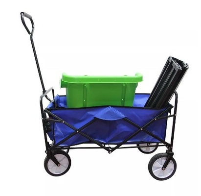 Portable Iron Platform Collapsible Cart Wagon Four Wheel High Efficiency