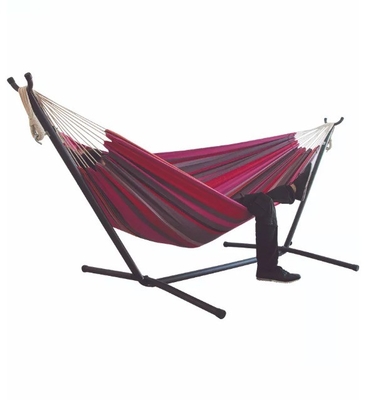 Folding Stainless Steel Canvas Hammock With Stand Free For Double Person