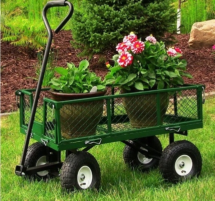 Versatile Heavy Duty Utility Cart Garden Wagon with Environmental Protection Powder Coating