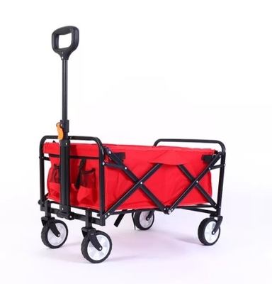 Portable Four-wheel Micro Collapsible Foldable Utility Beach Trolley Cart for Camping