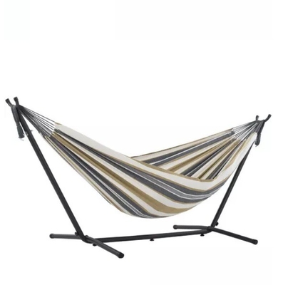 Iron Stand Outdoor Folding Hammock Rust Proof Canvas Camping Hammock