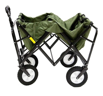 Upgrade Your Shopping Game with Heavy Duty Folding Black Garden Cart Iron Material
