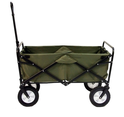 Upgrade Your Shopping Game with Heavy Duty Folding Black Garden Cart Iron Material