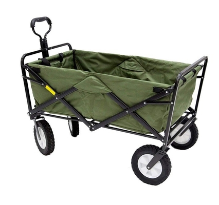 Upgrade Your Shopping Game with Heavy Duty Folding Black Garden Cart Iron Material
