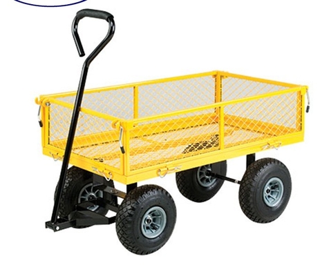 Outdoor 500LBS Heavy Duty Wagon With Removable Side Meshes for Heavy-Duty Tasks