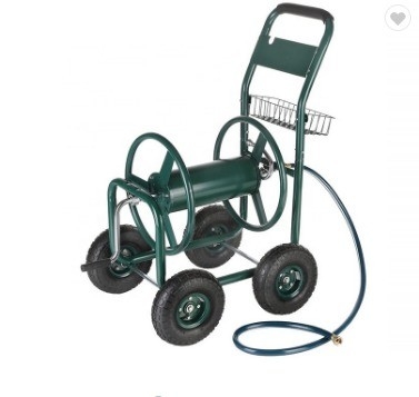 Convenient Garden Yard Watering Hose Rolling Cart Save Space with Customizable Design