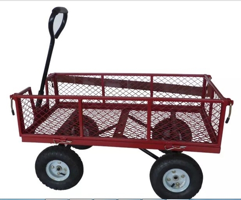 Outdoor 500LBS Heavy Duty Wagon With Removable Side Meshes for Heavy-Duty Tasks