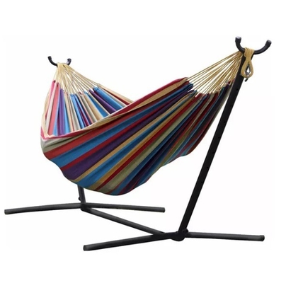 Stainless Steel Canvas Folding Hammock With Stand  200kg Weight Capacity