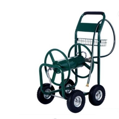 Four-wheel Stainless Steel Garden Water Hose Reel Cart for Smooth Watering Experience