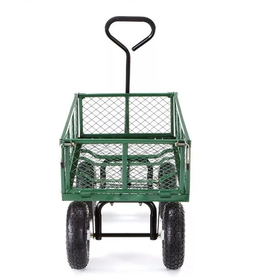 Mesh Structure Yard Dump Truck Trolley for Outdoor Steel Heavy Duty Garden Carts