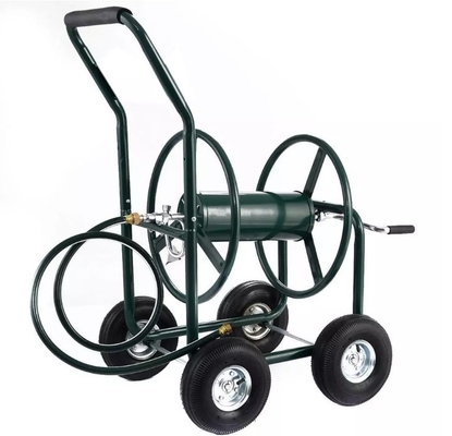 Four-wheel Stainless Steel Garden Water Hose Reel Cart for Smooth Watering Experience