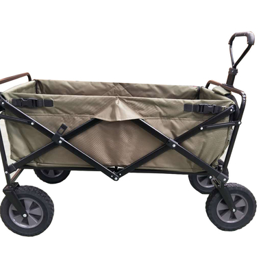 Collapsible Outdoor Garden Camping Folding Wagon Heavy Duty 4-Wheel Iron Utility Cart
