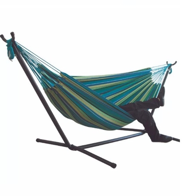 Cotton Outdoor Folding Hammock Mold Resistant Double Hammock With Stand
