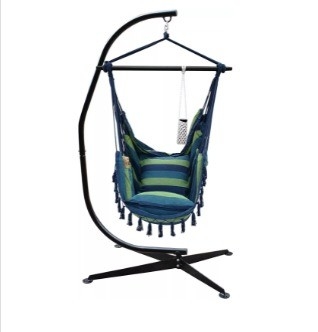 Sturdy C-Shape Hammock Stand for Heavy-Duty Swing in Living Room Durable and Space-Saving