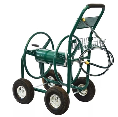 Stainless Steel Garden Hose Reel Cart for Easy Handling and Clean House.water Flower