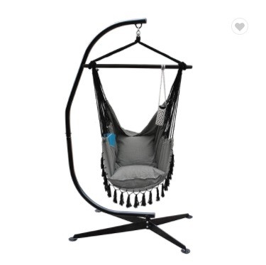 Sturdy C-Shape Hammock Stand for Heavy-Duty Swing in Living Room Durable and Space-Saving