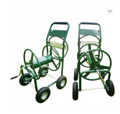 Stainless Steel Garden Hose Reel Cart for Easy Handling and Clean House.water Flower