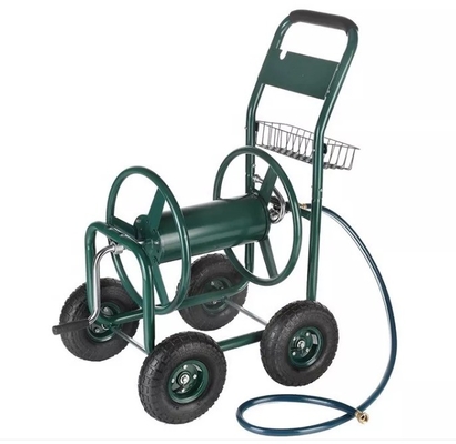 Stainless Steel Garden Hose Reel Cart for Easy Handling and Clean House.water Flower