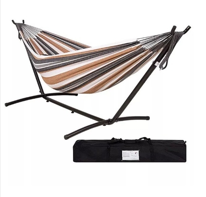 Adjustable Outdoor Folding Hammock Cotton Canvas Folding Stand Hammock