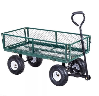 Convenient Steel Garden Cart with Removable Sides and Mesh Structure 86*46*85