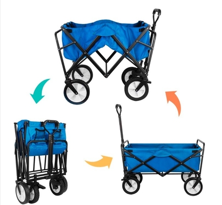 Collapsible Foldable Wagon Cart Comfort and Ergonomics Folding Utility Cart With Wheels