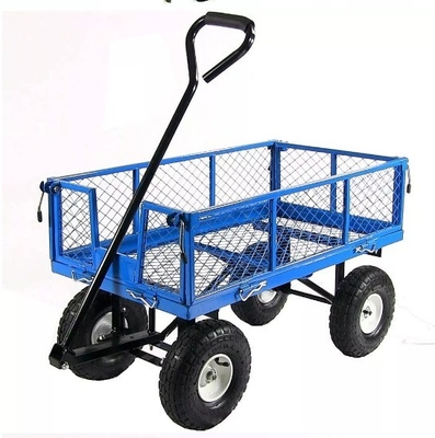 Tools Home Garden Wagon Cart with 4 Wheels and Mesh Structure in Heavy Duty Capacity
