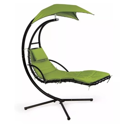 Outdoor Patio Chair with Canopy Swing and Customized Color Hanging Chaise Sun Lounger