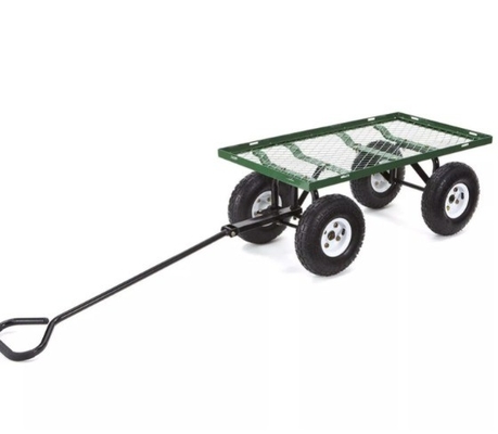 Qingdao Port Loading Heavy Duty Steel Garden Utility Wagon for Cart Yard Dump Trailer