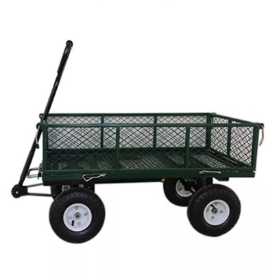 Qingdao Port Loading Heavy Duty Steel Garden Utility Wagon for Cart Yard Dump Trailer