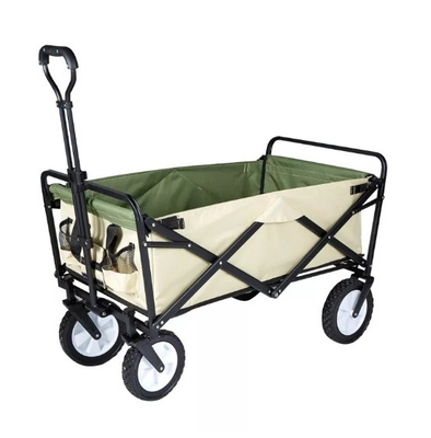 Iron Steel Frame Foldable Beach Wagon Dust Proof Household Easy Assembly