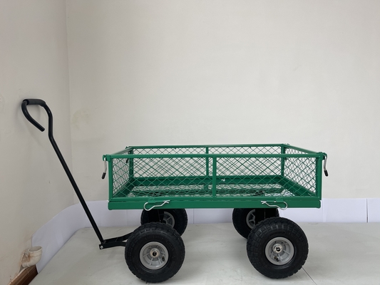 Four-wheel Fire Wood Cart Heavy Duty Garden Cart for Heavy Load Firewood Transport