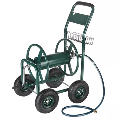 Heavy Duty Metal Hose Reel Cart Save Spacing Metal Tube Hose Reel On Wheels