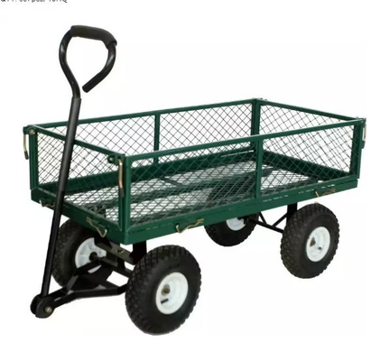 Portable Garden Utility Trolley Cart with Removable Sides and Heavy Duty Construction