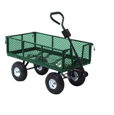 17KGS Capacity Heavy Duty Cart Wagon With 4 Wheels And Mesh Structure