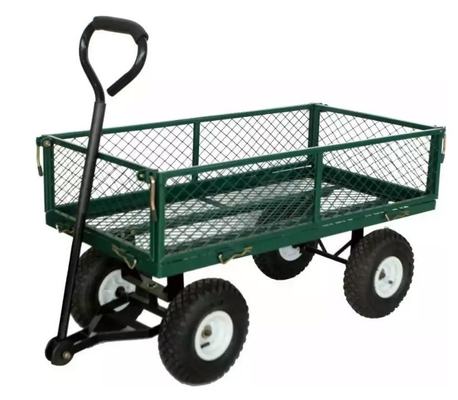17KGS Capacity Heavy Duty Cart Wagon With 4 Wheels And Mesh Structure