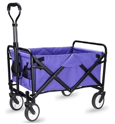 Portable Foldable Wagon Cart Heavy Duty 150kg Beach Wagon Trolley With Four Wheel