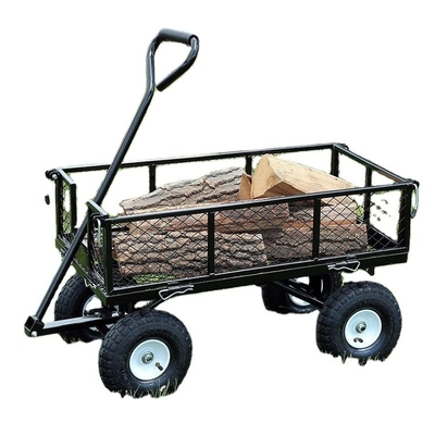 Iron Handle Garden Wagon Cart Collapsible Utility Wagon For Tools And Shopping