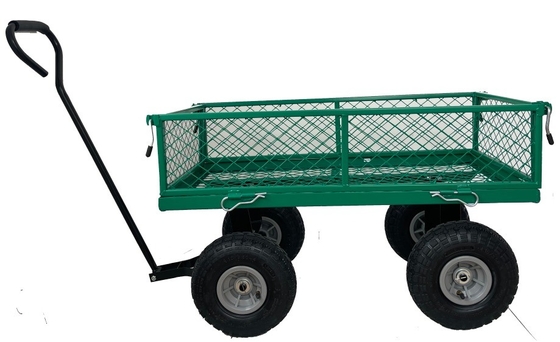 Beige Portable Trolley Cart Great for Camping and Beach Mesh Structure