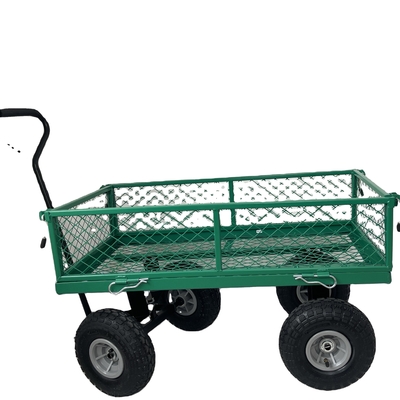 17KGS Capacity Steel Mesh Garden Cart Rust Prevention Long Lasting For Warehouse