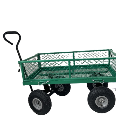 17KGS Capacity Steel Mesh Garden Cart Rust Prevention Long Lasting For Warehouse